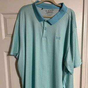 Under Armour Men's Aqua Patterned Polo Shirt